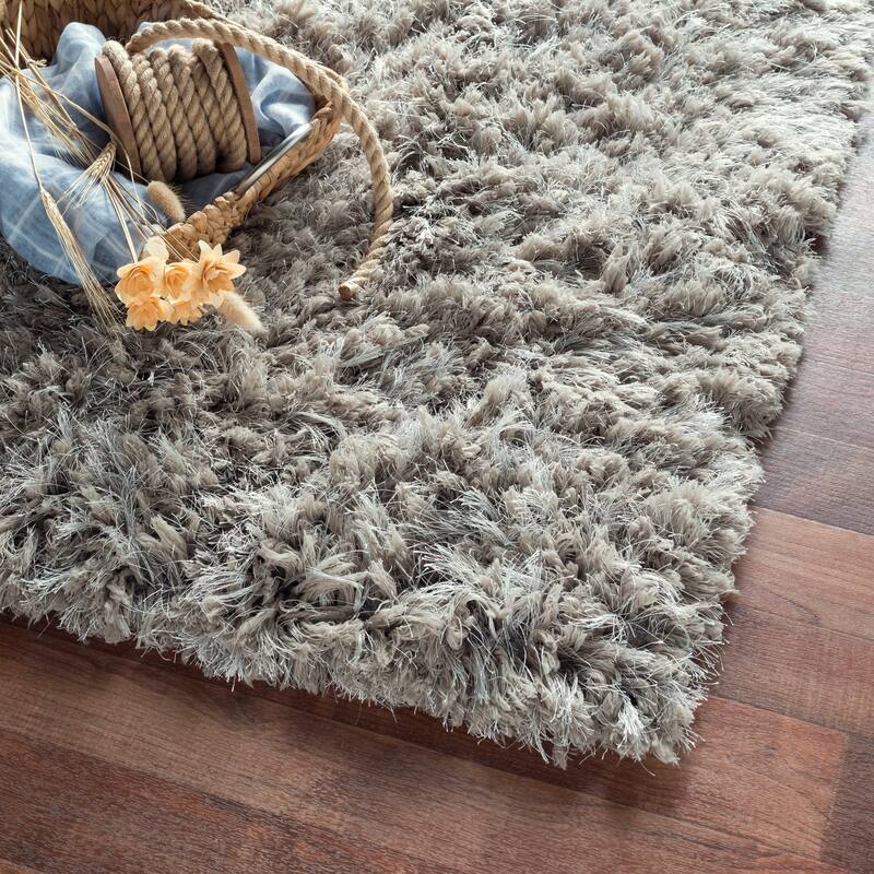 Pasargad Home Paris Shag Hand-woven Shaggy Area Rug