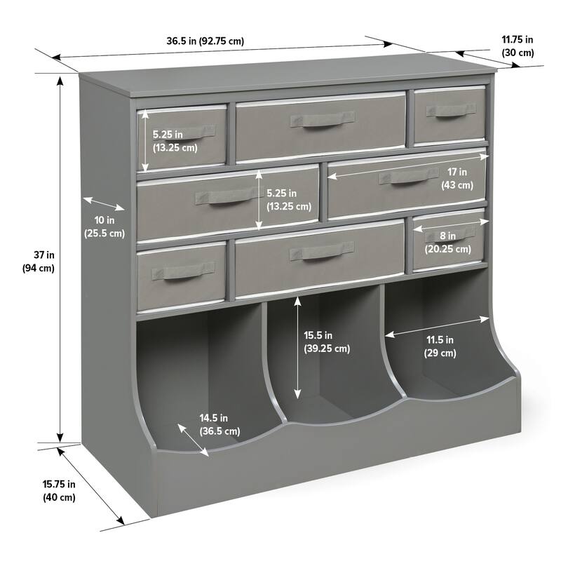 Storage Station with Eight Baskets and Three Bins
