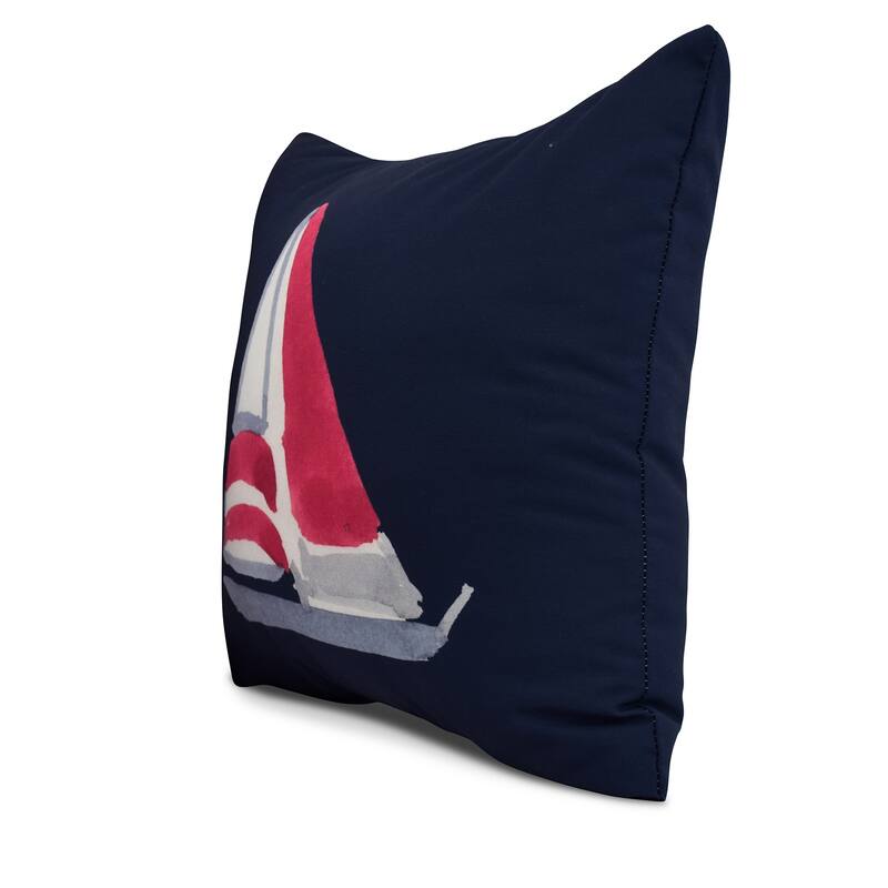 16 x 16 Inch Sail Away Geometric Print Outdoor Pillow
