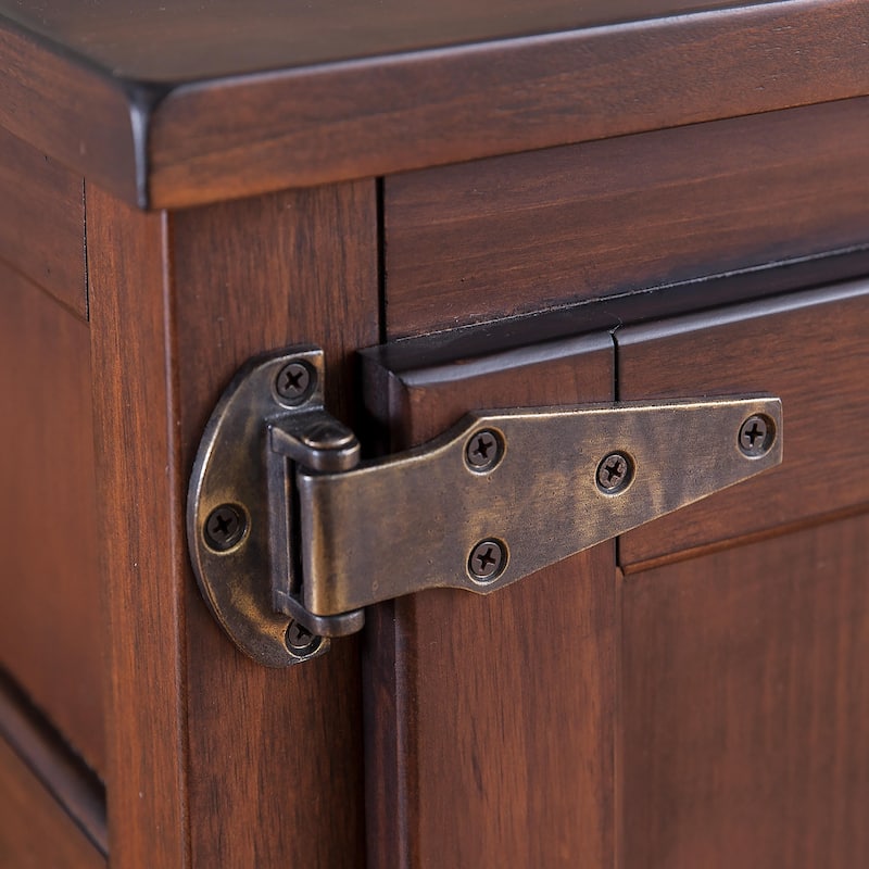 Portland Ice Box Wood Coffee Table/Bench with Replica Hardware