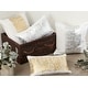 preview thumbnail 2 of 8, Metallic Banded Design Pillow