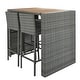 preview thumbnail 3 of 13, 5-Piece Outdoor Wicker Counter Height Dining Set with Removable Cushion and Acacia Wood Table Top