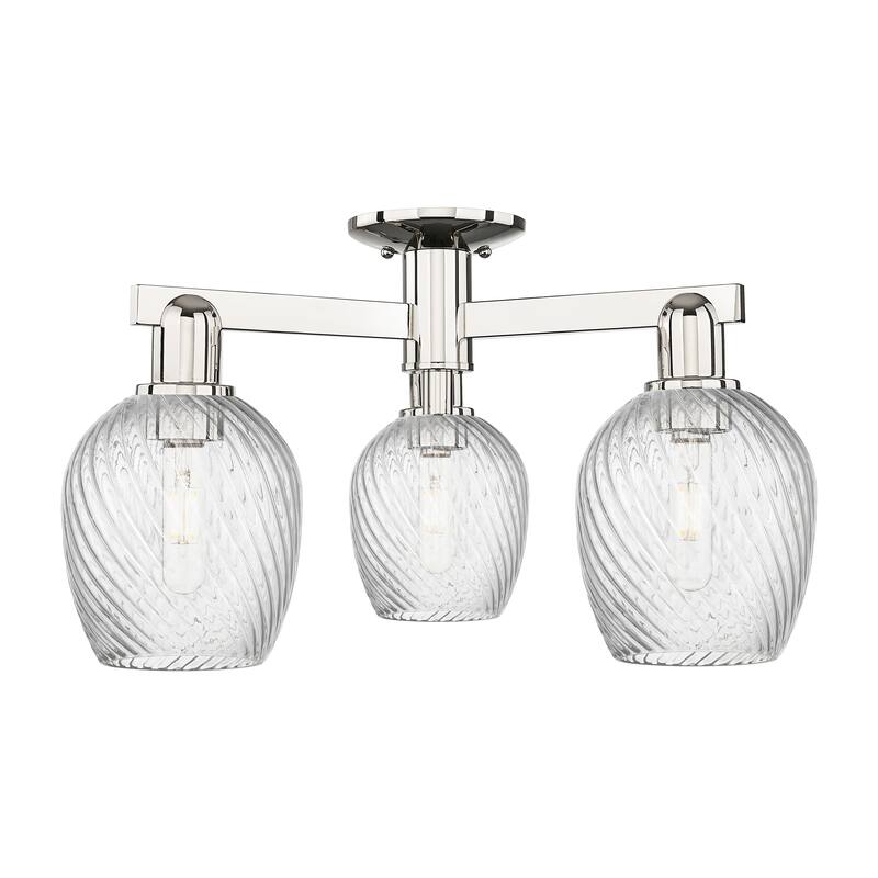 Innovations Lighting Endless Possibilities Arcadia - Salina - 3 Light 23" Semi-Flush Mount - Polished Nickel