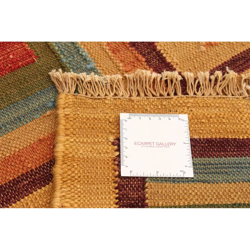 Flat-weave Sundance Beige Wool Kilim - Bed Bath & Beyond - 31803392