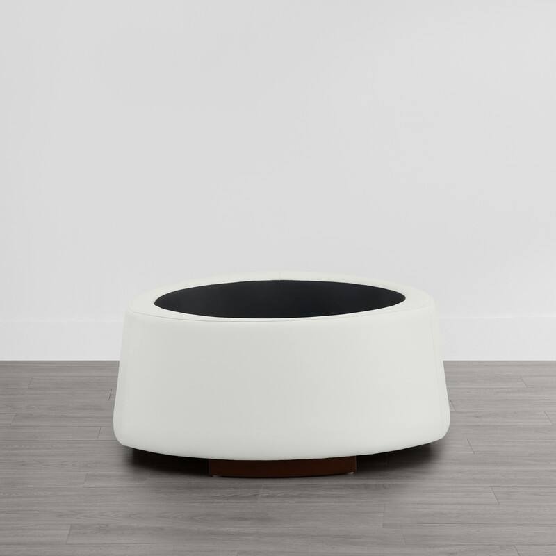 Bridget Storage Ottoman Set Stone-Shaped Footrest for Living Room