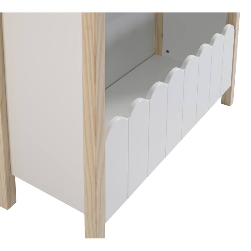 Kellom White Bookcase with Storage