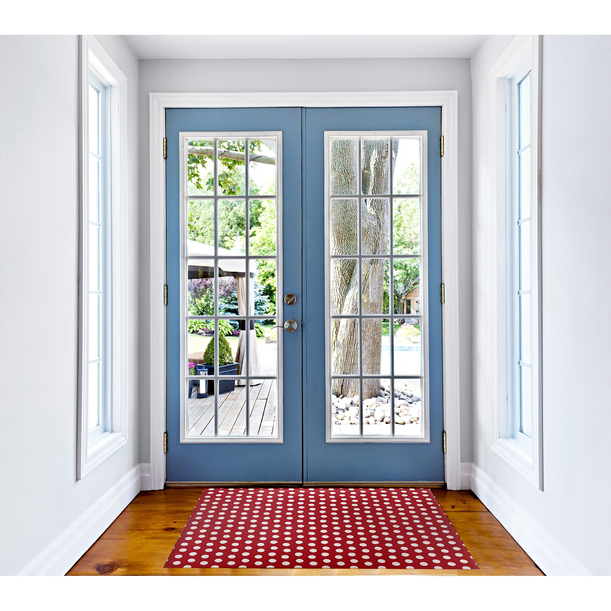 BIG POLKA DOTS RED Doormat By Kavka Designs - On Sale - Bed Bath & Beyond -  31257166