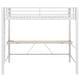 preview thumbnail 30 of 64, Metal Gaming Loft Bed with Bulit-in Desk and LED Light, Twin/Full Size Loft Bed Frame with Ladder and Guardrails