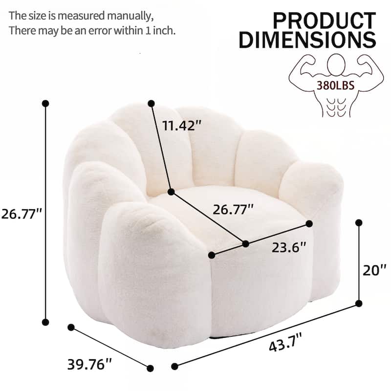 Adult Bean Bag Sofa with Pull Ring can be Easily Moved Suitable for Various Environments Such as Living Room, Bedroom, etc.