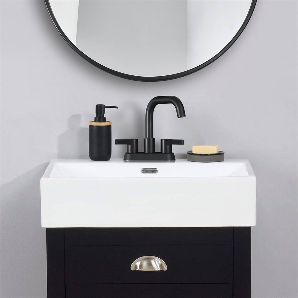 Bathroom Faucet 2 Handle 4 Inch Centerset Bathroom Sink Faucets 3 Hole