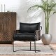 preview thumbnail 1 of 17, Classic Home Morodo Leather Accent Chair Black