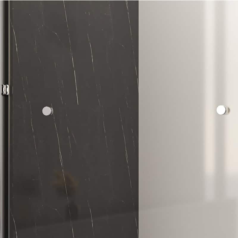 56-60" x 58" Semi-Frameless Double Sliding Tub Door