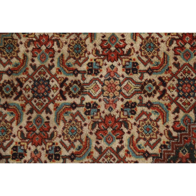 Vegetable Dye Tabriz Persian Vintage Rug Handmade Wool Carpet - 9'11" x 13'1"