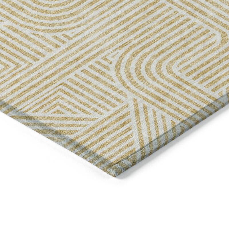 HomeRoots Abstract Transitional Rectangle Outdoor Rug