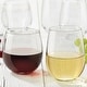 preview thumbnail 3 of 5, Libbey Stemless 12-Piece Wine Glass Party Set for Red and White Wines - Set of 12