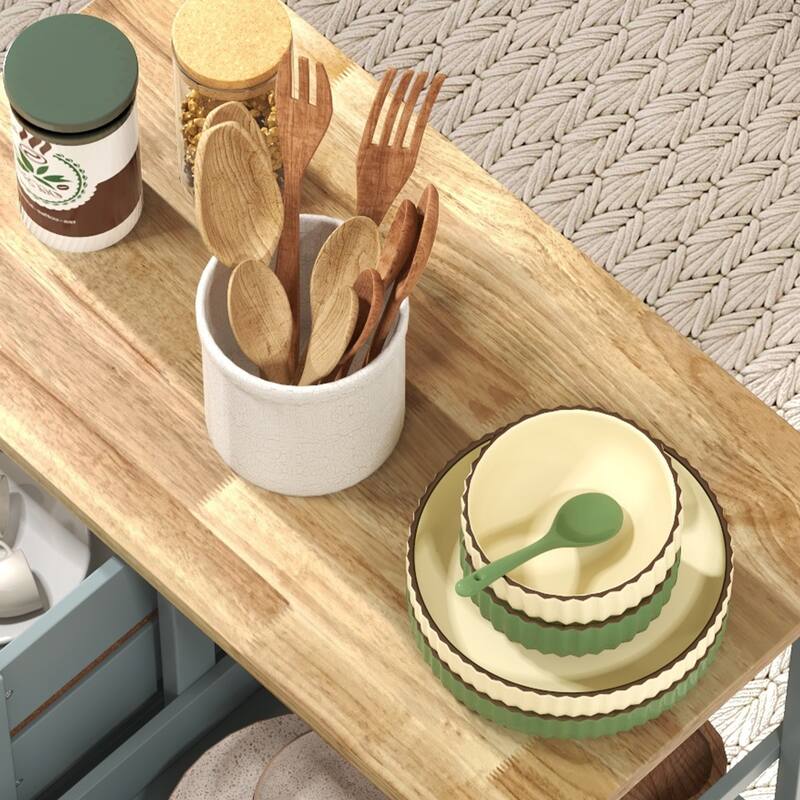 Rolling Kitchen Island Cart(no include stool)