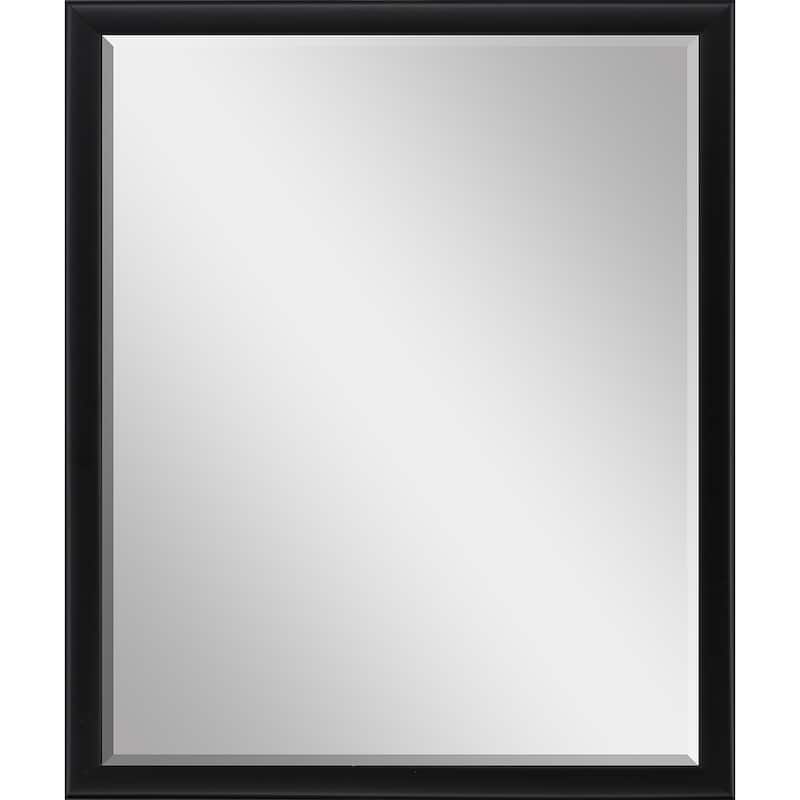 HomeRoots 30" Black Solid Wood Framed Accent Mirror - 24.00 in. x 30.00 in. x 3.00 in.