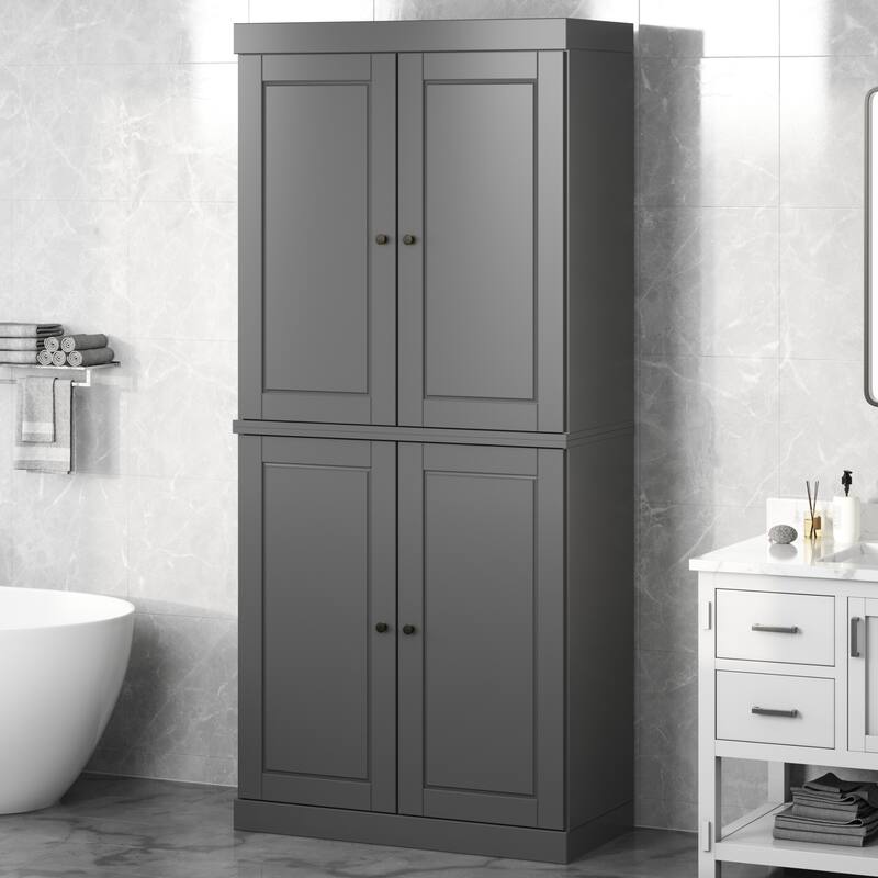 100% Solid Wood 32" Bathroom Cabinet with Optional Doors by Palace Imports