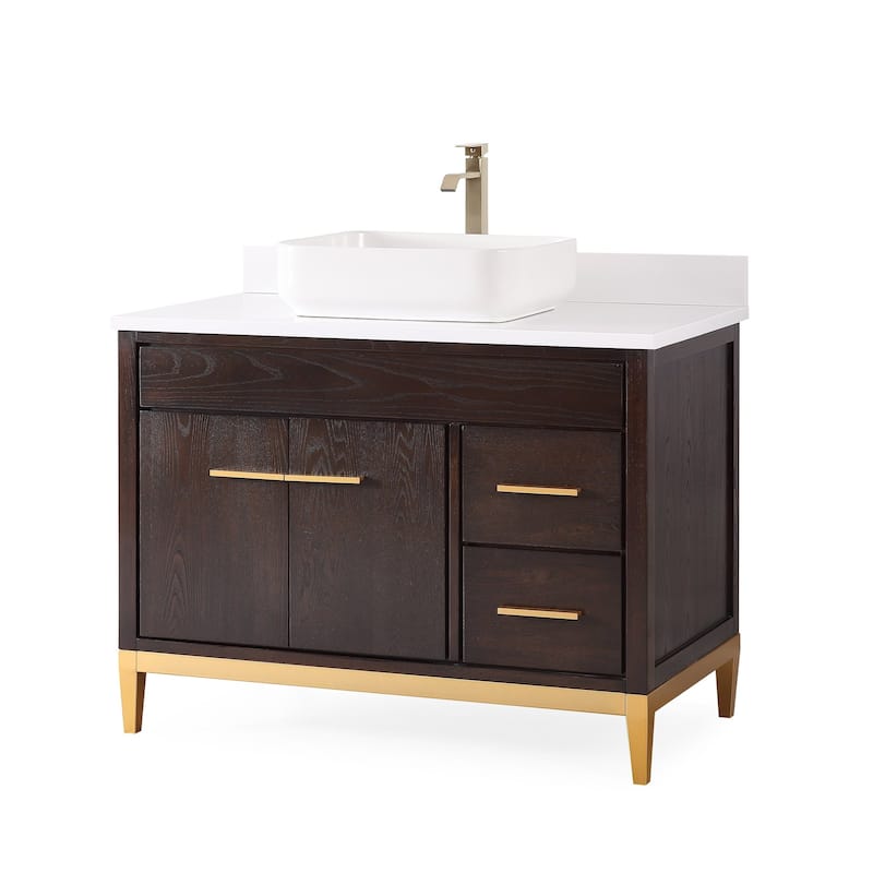 42" Tennant Brand Modern Style Beatrice Vessel Sink Bathroom Vanity