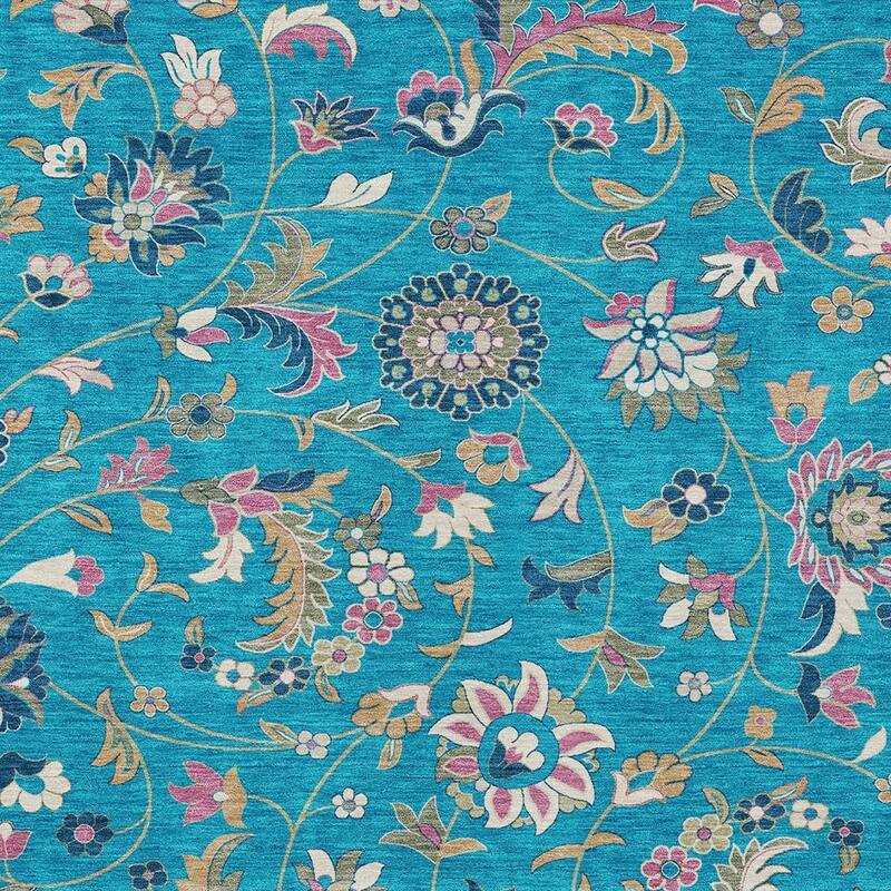 HomeRoots Floral Transitional Rectangle Outdoor Rug