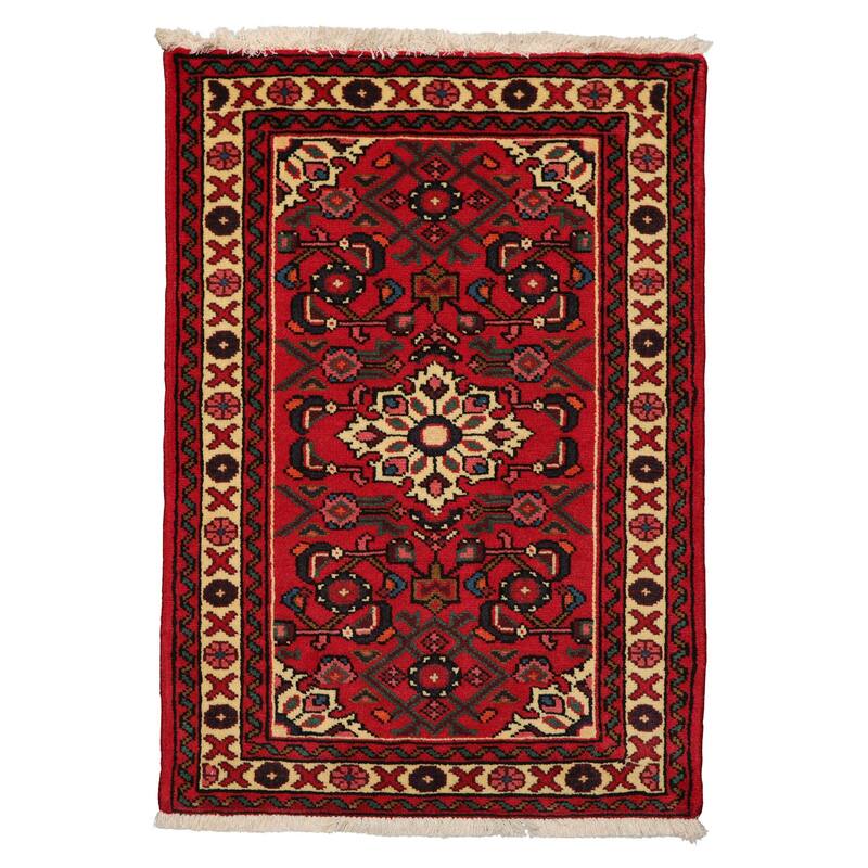2'2''x3'3'' Hand Knotted Wool Rust Abadeh Traditional Rug - 2' 2'' x 3' 3'' - 2' 2'' x 3' 3''