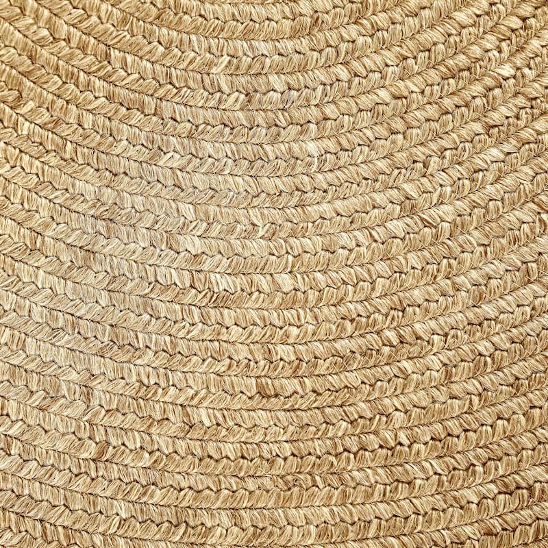 Superior Braided Reversible Indoor/Outdoor Area Rug - 4' Round - Canvas