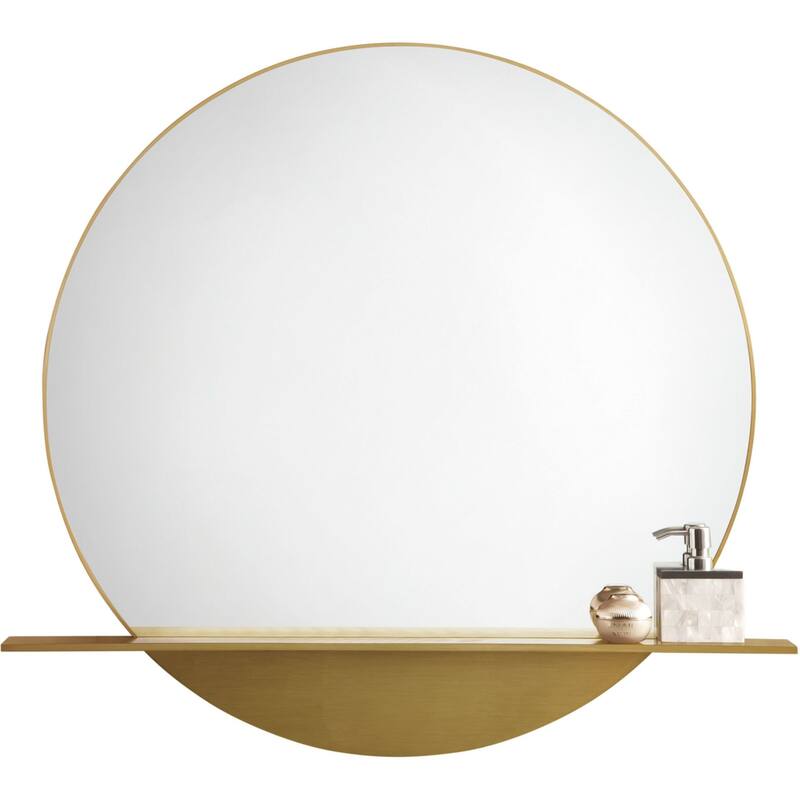 James Martin Vanities Platform 36" x 39-3/8" Framed Bathroom Mirror - Radiant Gold