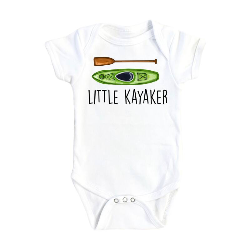Little Kayak - Baby Boy Girl Clothes Infant Bodysuit Funny Cute Newborn - White - 3-6M