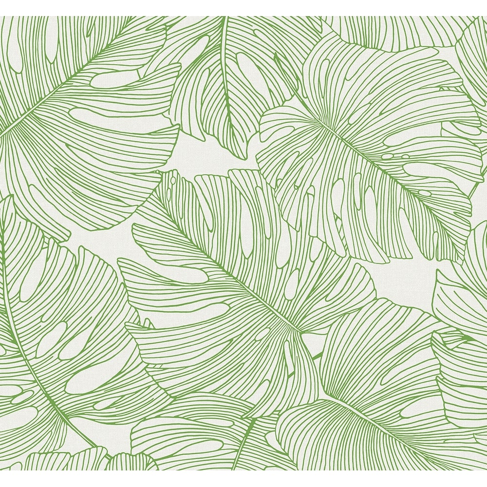 Seabrook Designs Tarra Monstera Leaf Unpasted Wallpaper
