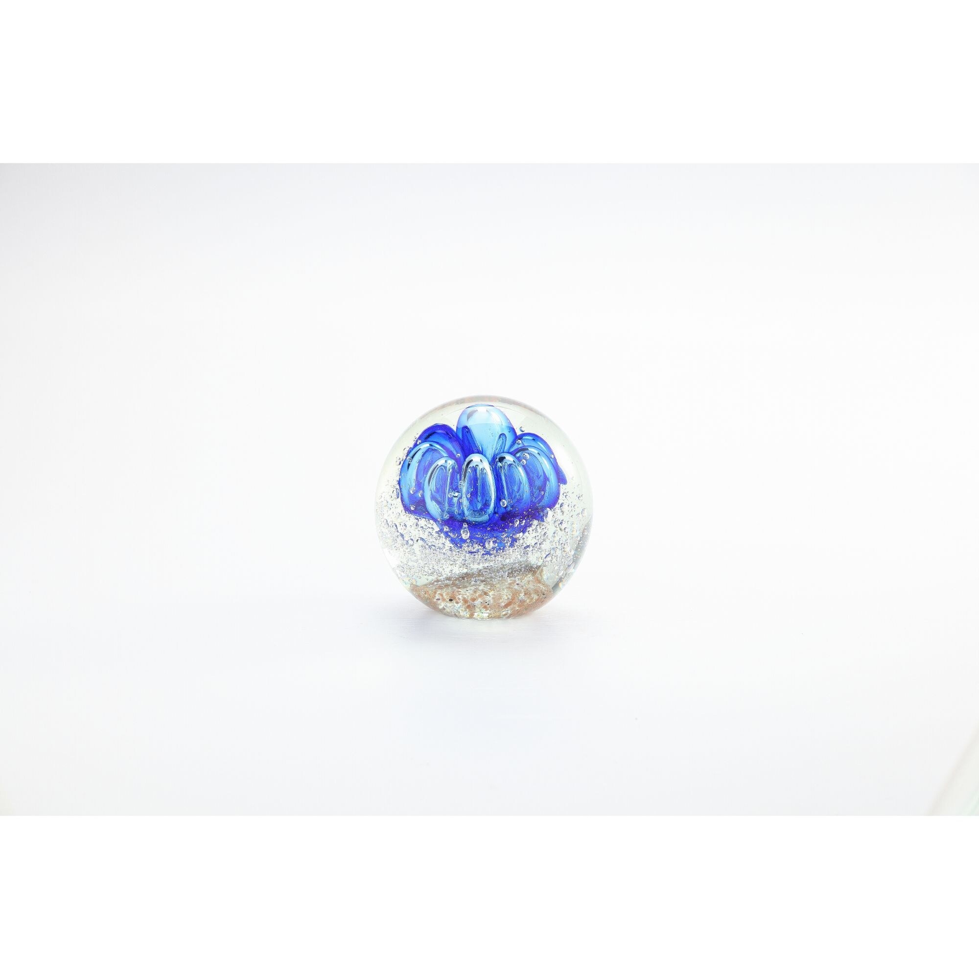 Shop 4 5 Clear And Brown Round Bubbled Hand Blown Glass