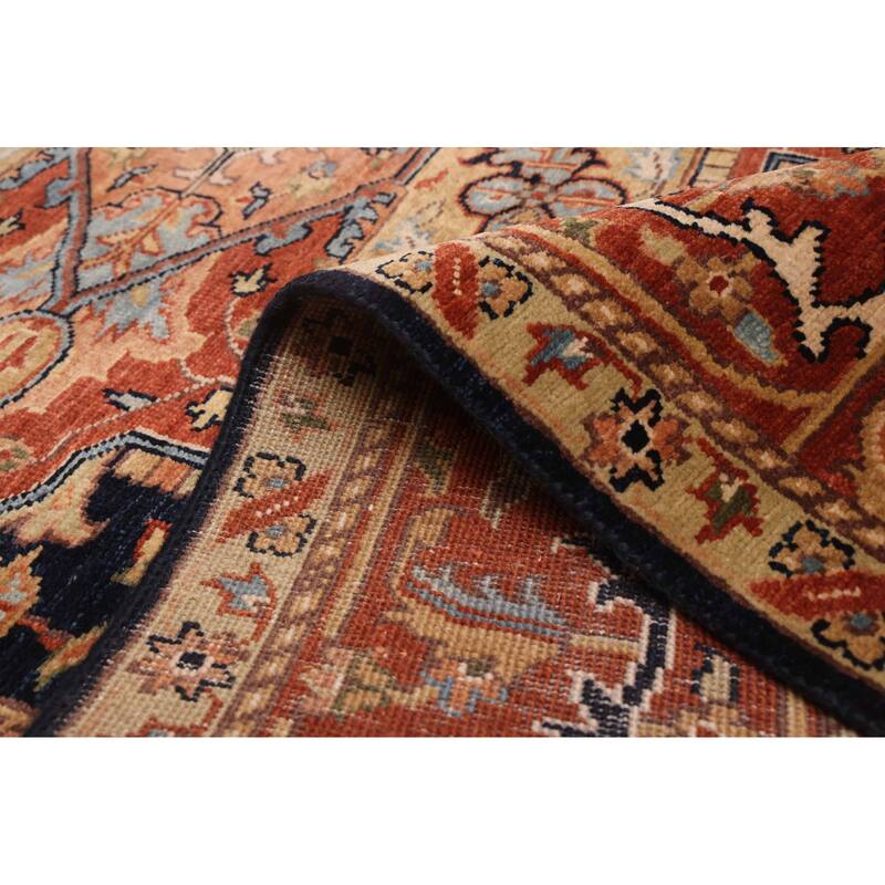 ECARPETGALLERY Hand-knotted Jules Sultane Dark Navy Wool Rug - 7'11 x 9'11