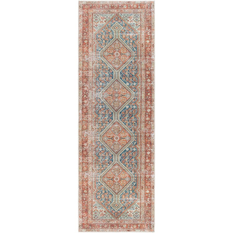 Livabliss Traditional Amelie Medallion Washable Area Rug