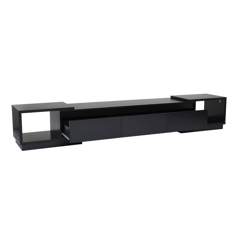 Extendable 102-Inch Modern TV Stand Media Console with 3 Drawers