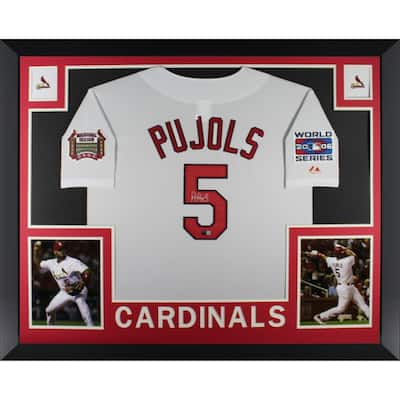 Albert Pujols Autographed St Louis Cardinals Signed Majestic Baseball Framed Jersey TRISTAR COA - 8'6" x 11'6"