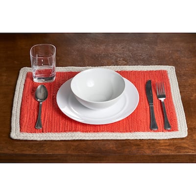 Sevita Bordered Set of Four Place Mat - 1'1" x 1'7"