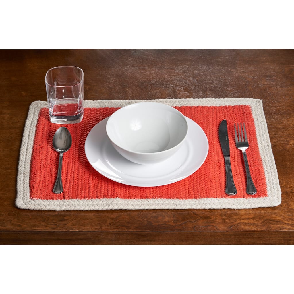 Sevita Bordered Set of Four Place Mat - 1'1" x 1'7"