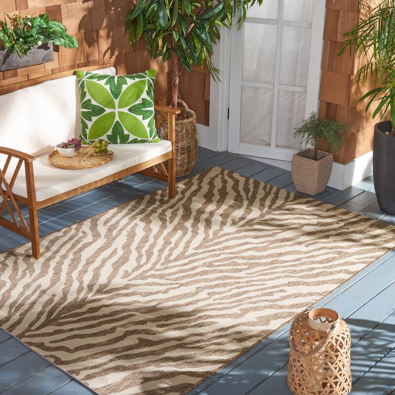 SAFAVIEH Beach House Horacia Indoor/ Outdoor Waterproof Patio Backyard Rug