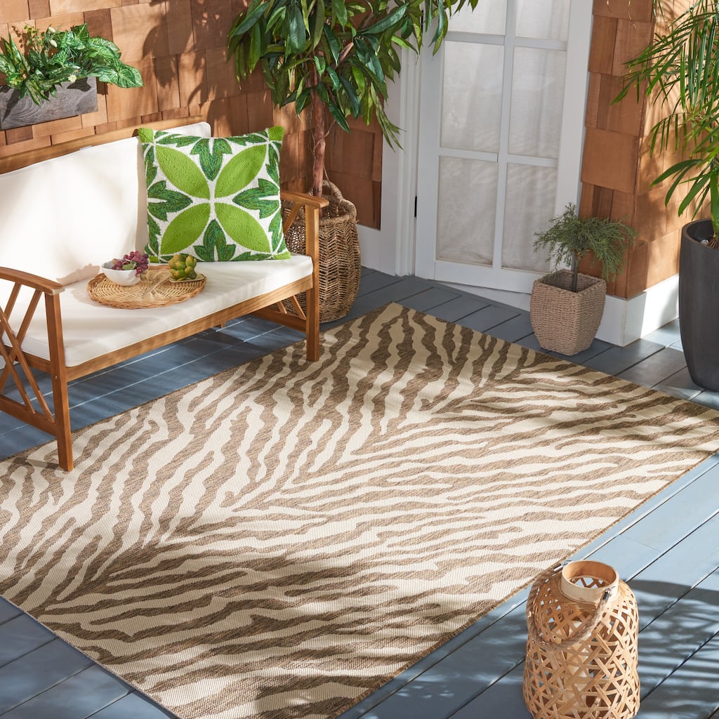 SAFAVIEH Beach House Horacia Indoor/ Outdoor Waterproof Patio Backyard Rug