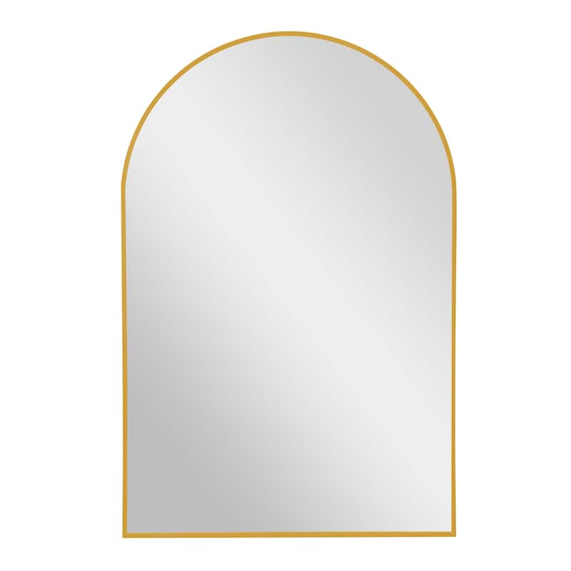 Arched-Top Metal Frame Wall Mirror Bathroom Mirror-36"H×24"W