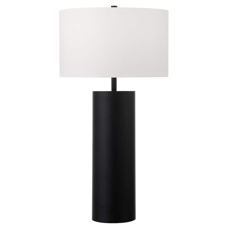 York 29.5" Tall Table Lamp with Fabric Shade - Black
