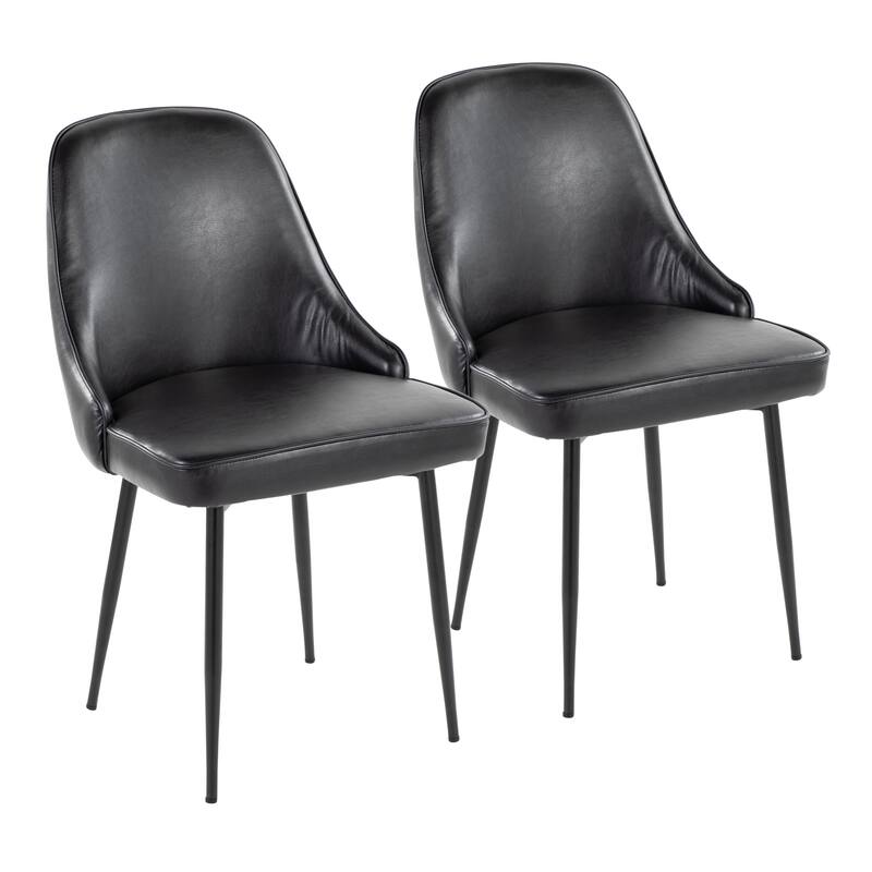 Silver Orchid Naldi Faux Leather Dining Chair - Set of 2