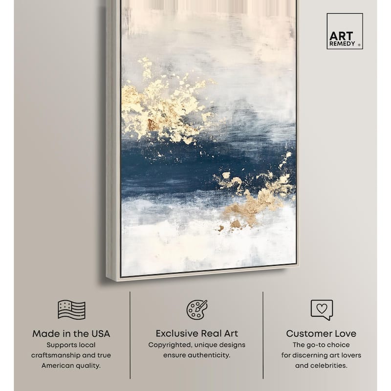 Ocean's Gold Hues I Canvas by Art Remedy