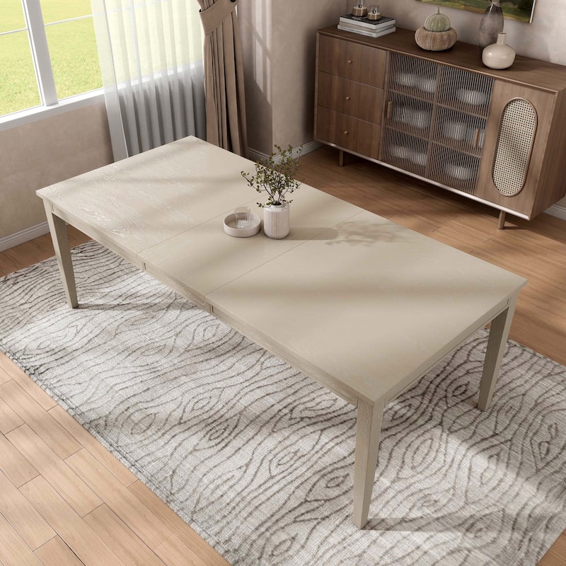 Furniture of America Drayden Light Oak Wood Extendable 90-inch Dining Table