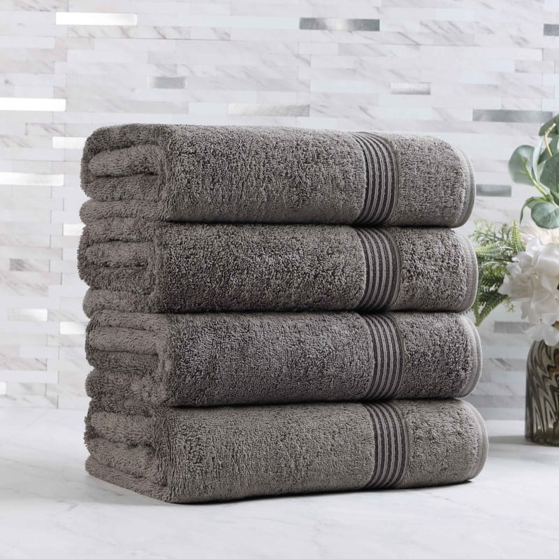 Superior Heritage Egyptian Cotton Absorbent Bath Towel Set of 4