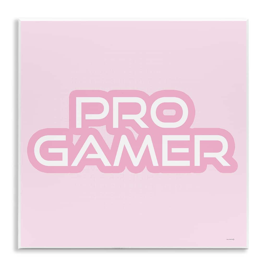 Stupell Pastel Pink Pro Gamer Wall Plaque Art Design By Yass Naffas Designs