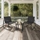 preview thumbnail 7 of 10, Moasis 3 Piece Rocking Patio Furniture Bistro Set with Chairs and Glass Table