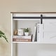 preview thumbnail 2 of 5, Wood Home Office Desk with File Drawer, Charging Station, and Hutch, 47" Farmhouse Executive Desk