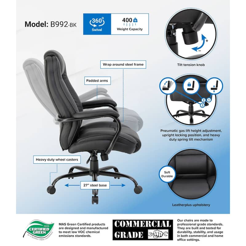 Boss Heavy Duty Executive Chair - Black