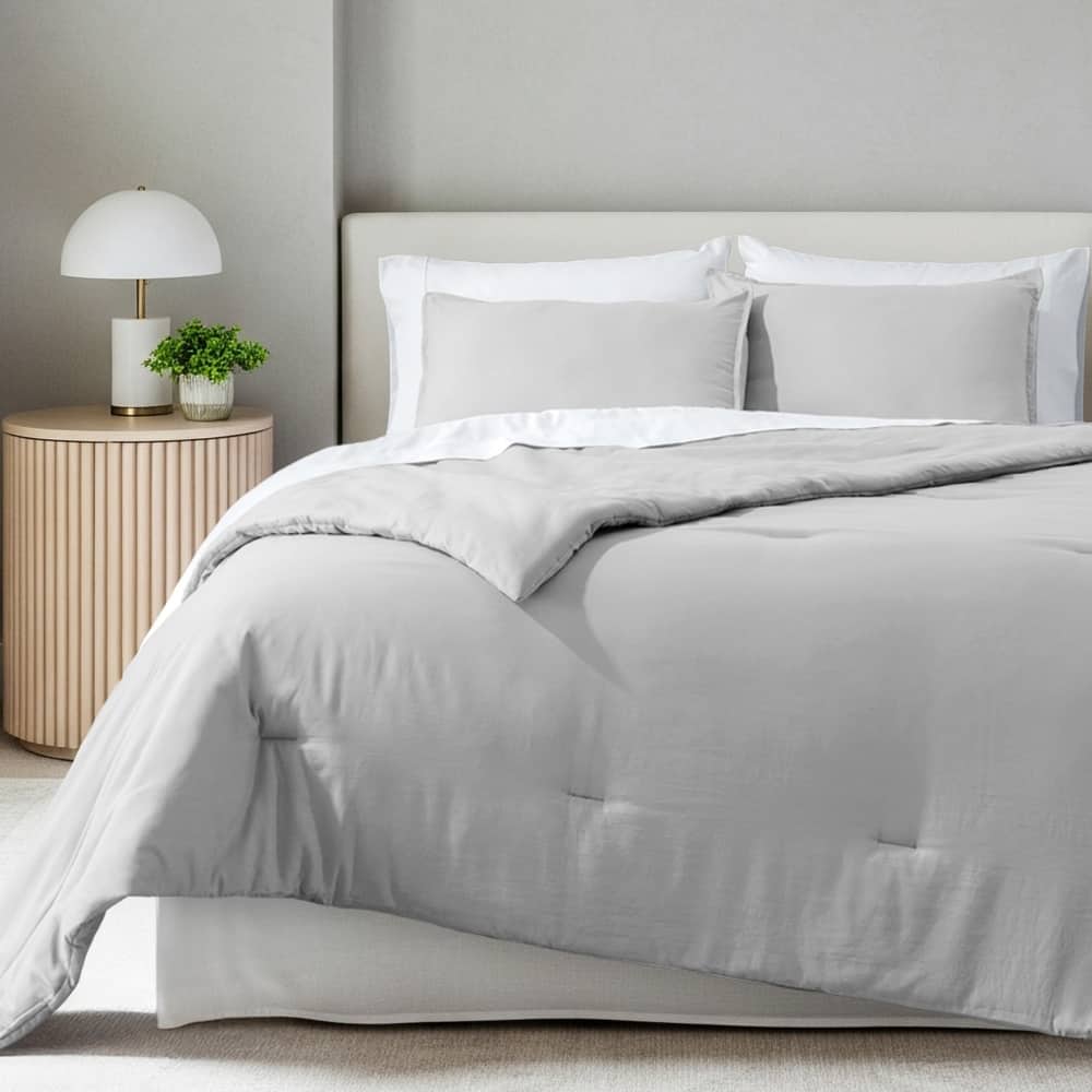 Bare Home Down Alternative Track Stitch Comforter Set