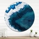 preview thumbnail 8 of 7, Designart 'Blue Brazilian Geode' Oversized Modern Wall Clock 29 in. wide x 29 in. high